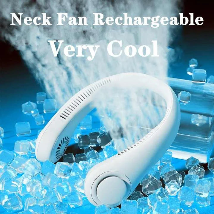 2 PCS Pink Portable Neck Fan - Hands-Free Personal Fan