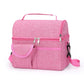 2 Pcs Pink Premium Double Layer Insulated Lunch Bag - 8.4L