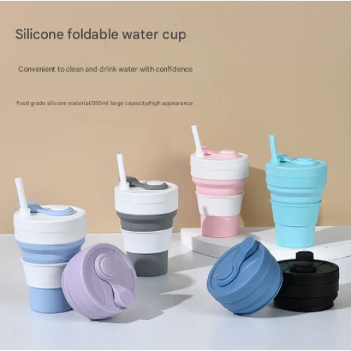 Set Of Two Purple 350ml Collapsible