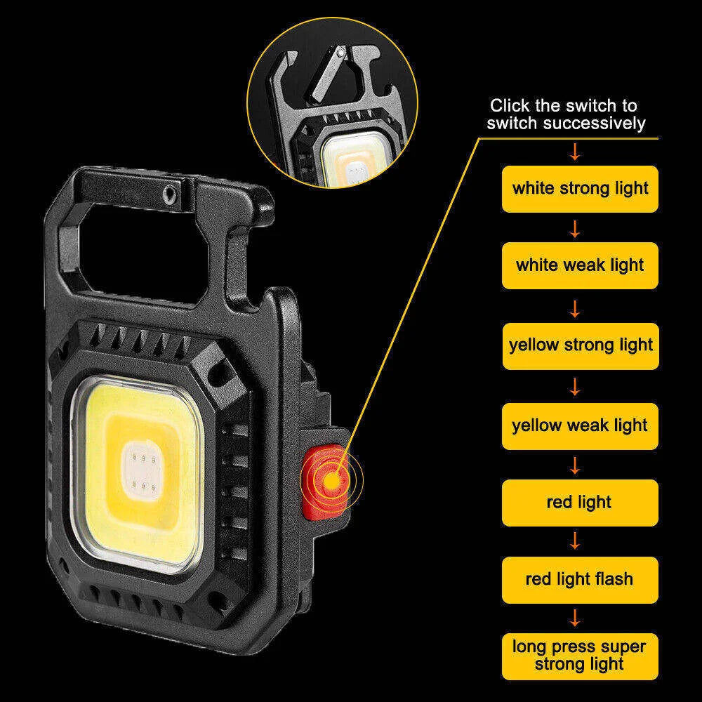 2 pcs Rectangle Mini flashlight for outdoor