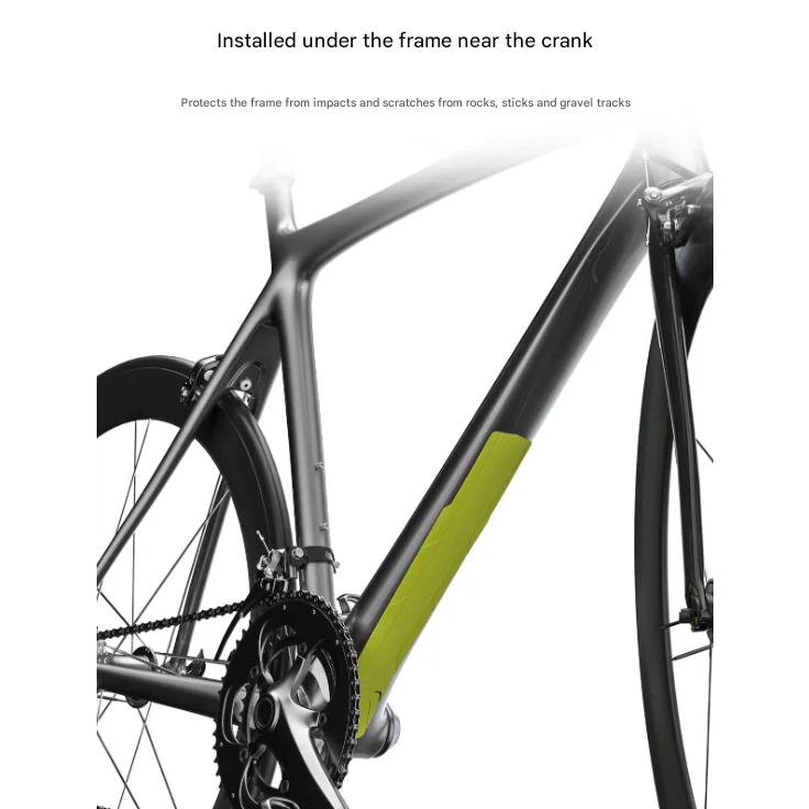 2 Pcs Red Durable Bicycle Frame Down Tube Protector Sticker