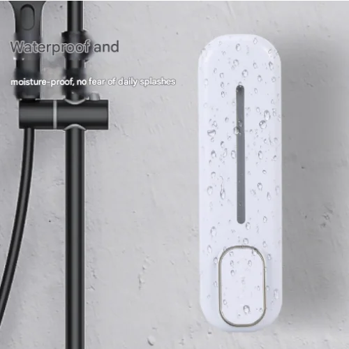 2 Pcs Silver Modern Wall-Mounted Press Soap Dispenser