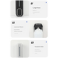 2 Pcs Silver Modern Wall-Mounted Press Soap Dispenser