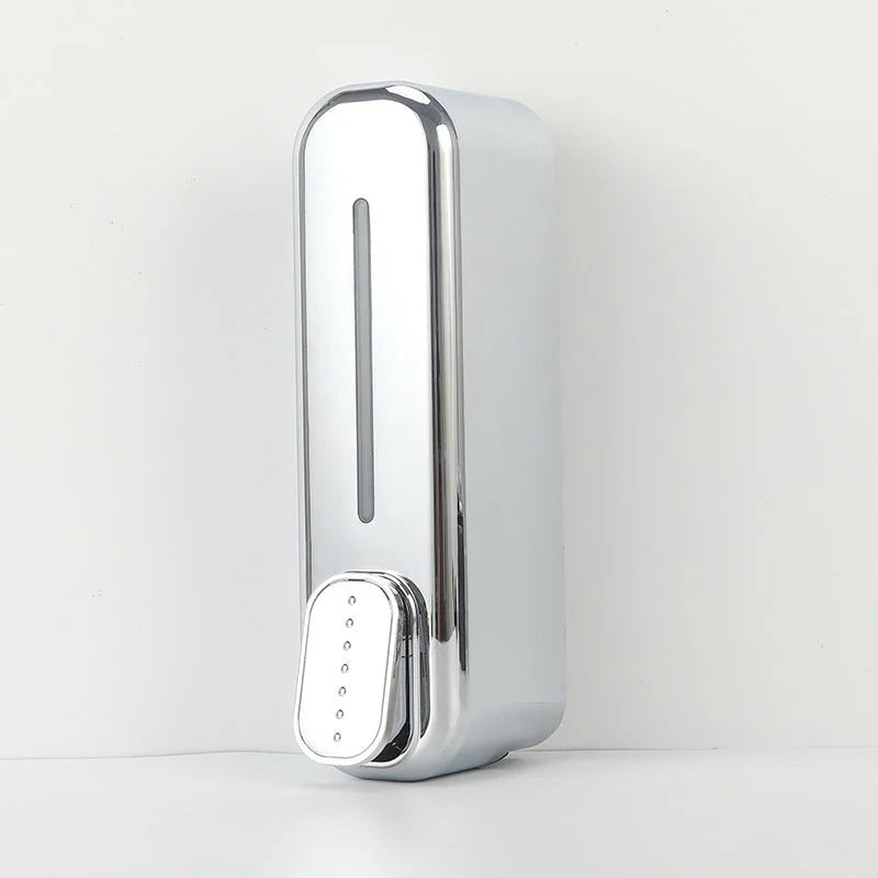 2 Pcs Silver Modern Wall-Mounted Press Soap Dispenser