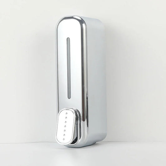 2 Pcs Silver Modern Wall-Mounted Press Soap Dispenser