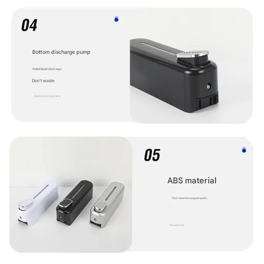 2 Pcs (White + Black) Modern Wall-Mounted Press Soap