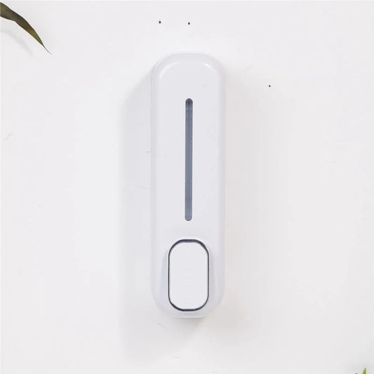 2 Pcs White Modern Wall-Mounted Press Soap Dispenser