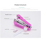 2 Pcs White Portable Mini Handheld Sewing Machine - Manual