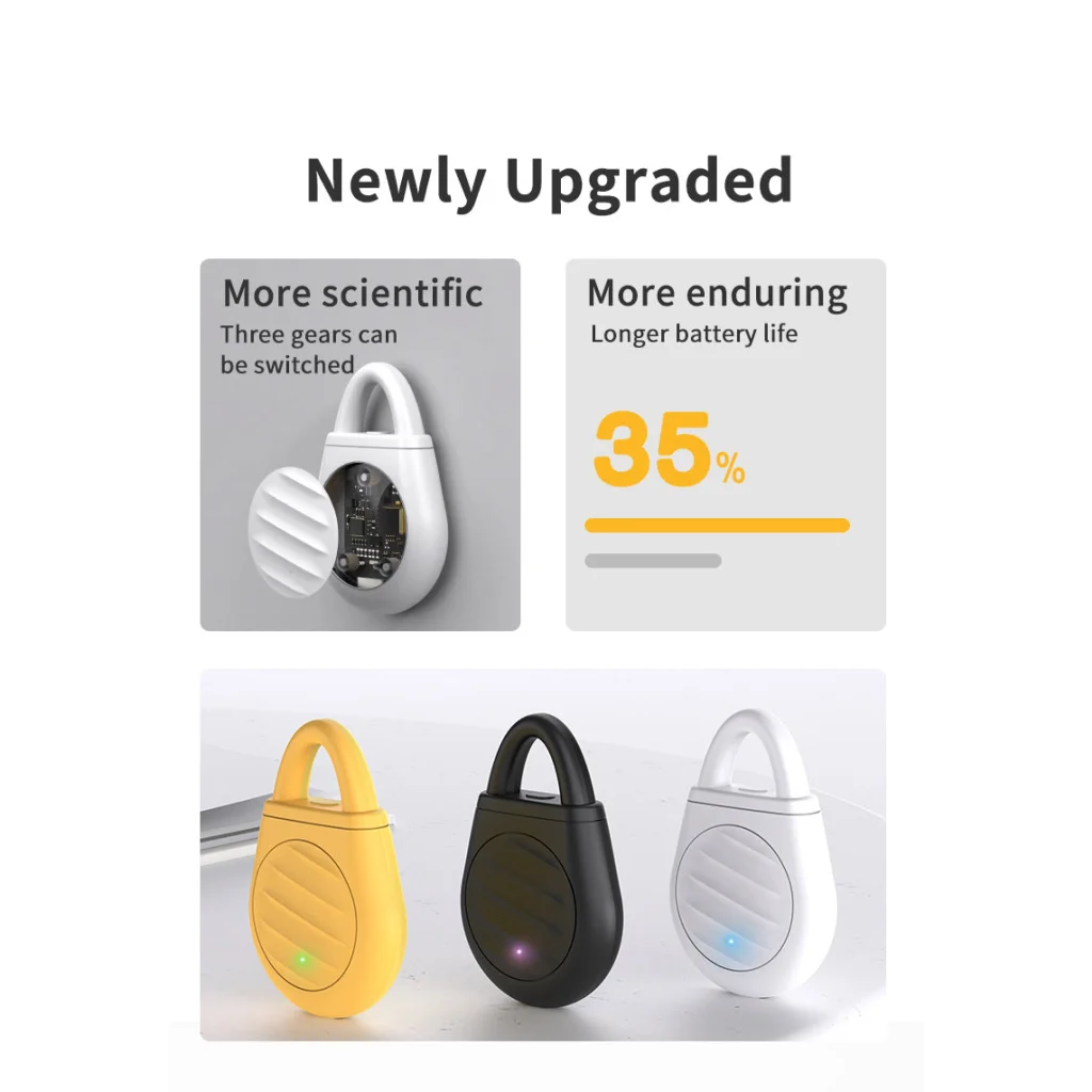 2 Pcs Yellow Portable Ultrasonic Pest Repeller