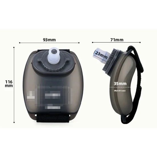 2 Pices Black Ergonomic Wearable Hydration