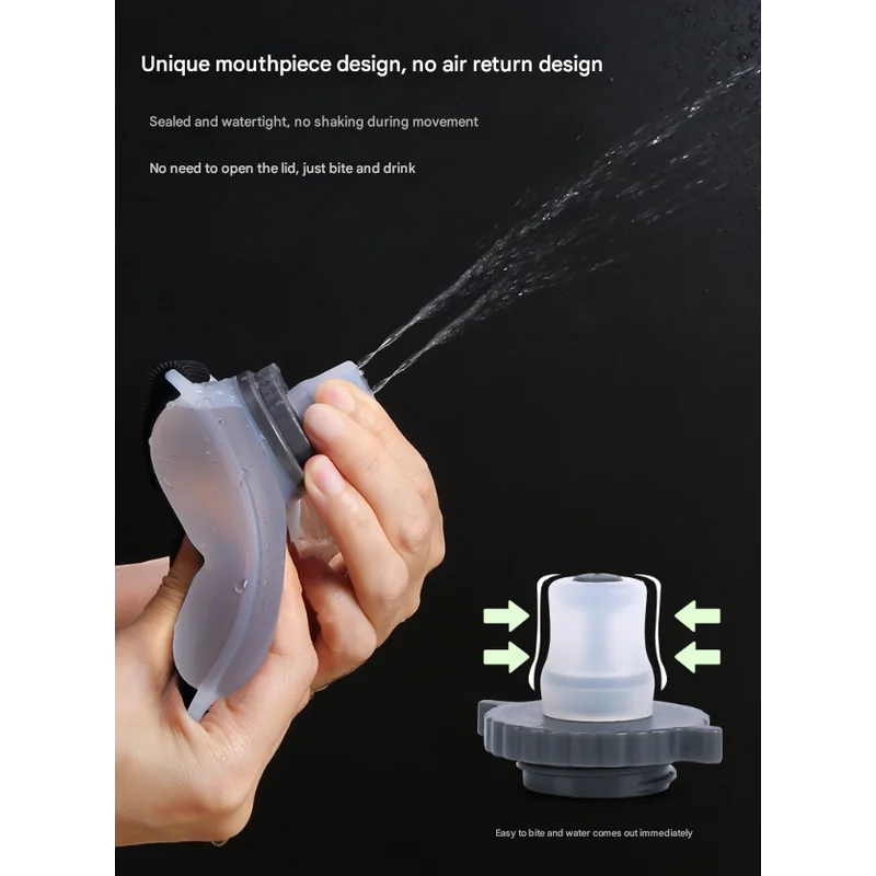 2-Pices Orange Ergonomic Wearable Hydration Flask
