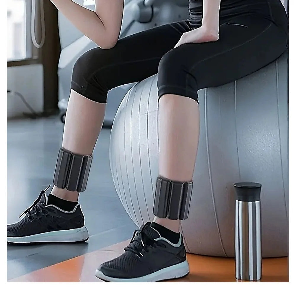 2-Piece Ankle & Wrist Weights – 2kg Pair Adjustable Workout