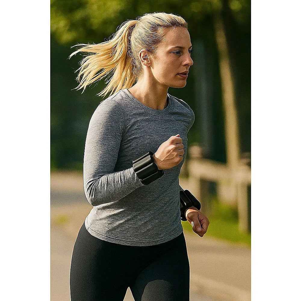 2-Piece Ankle & Wrist Weights – 2kg Pair Adjustable Workout