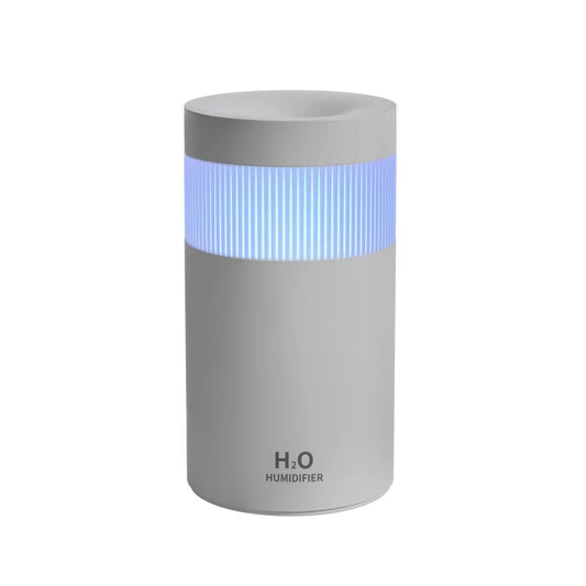2-Piece Grey Mini Desktop Humidifier - Portable Mist Maker