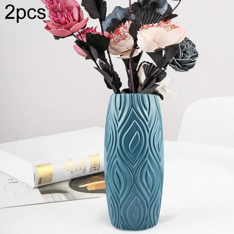 2-piece Plastic Vase Set for Creative Flower Arrangements