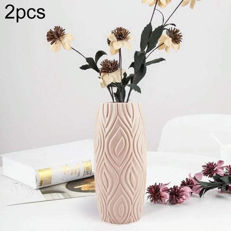 2-piece Plastic Vase Set for Creative Flower Arrangements