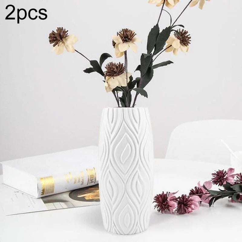 2-piece Plastic Vase Set for Creative Flower Arrangements