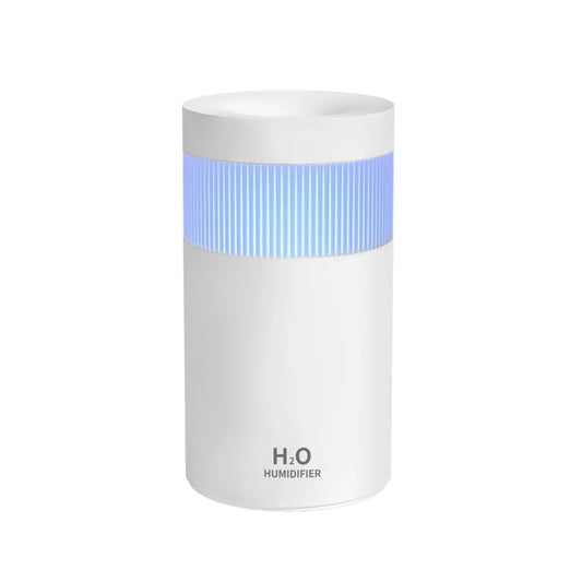 2-Piece White Mini Desktop Humidifier - Portable Mist Maker