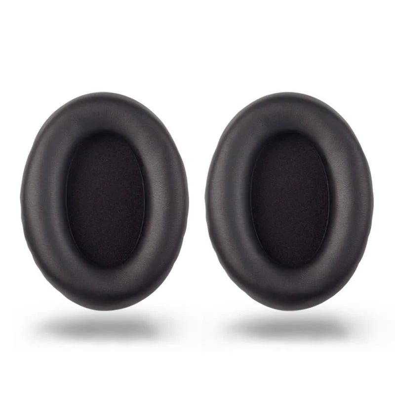 2 Pieces Headset Sponge Covers For Sony Wh-1000Xm2 / Xm3 / Xm4 - Black Protein With Card Buckle-1915198255315161094
