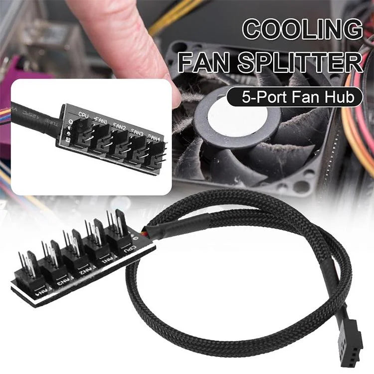 2-Port Pwm Fan Hub For Pc Chassis - A Drag Four