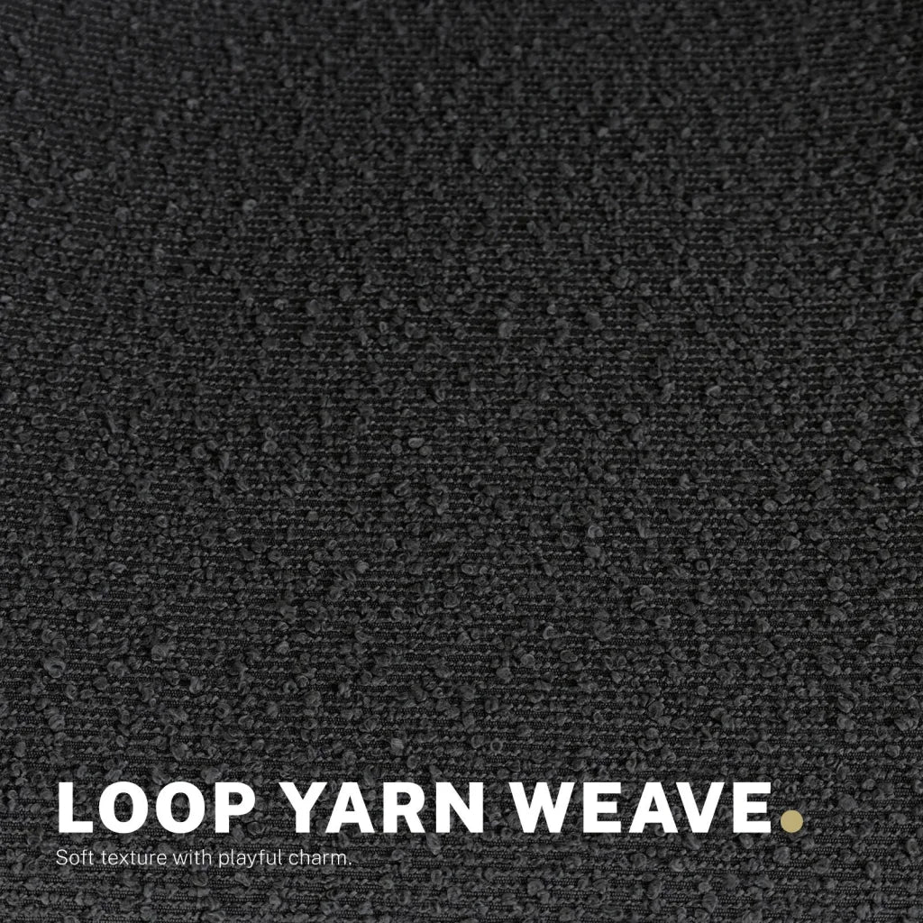 2 Set Office Desk Chair - Loop Yarn Fabric Home Swivel