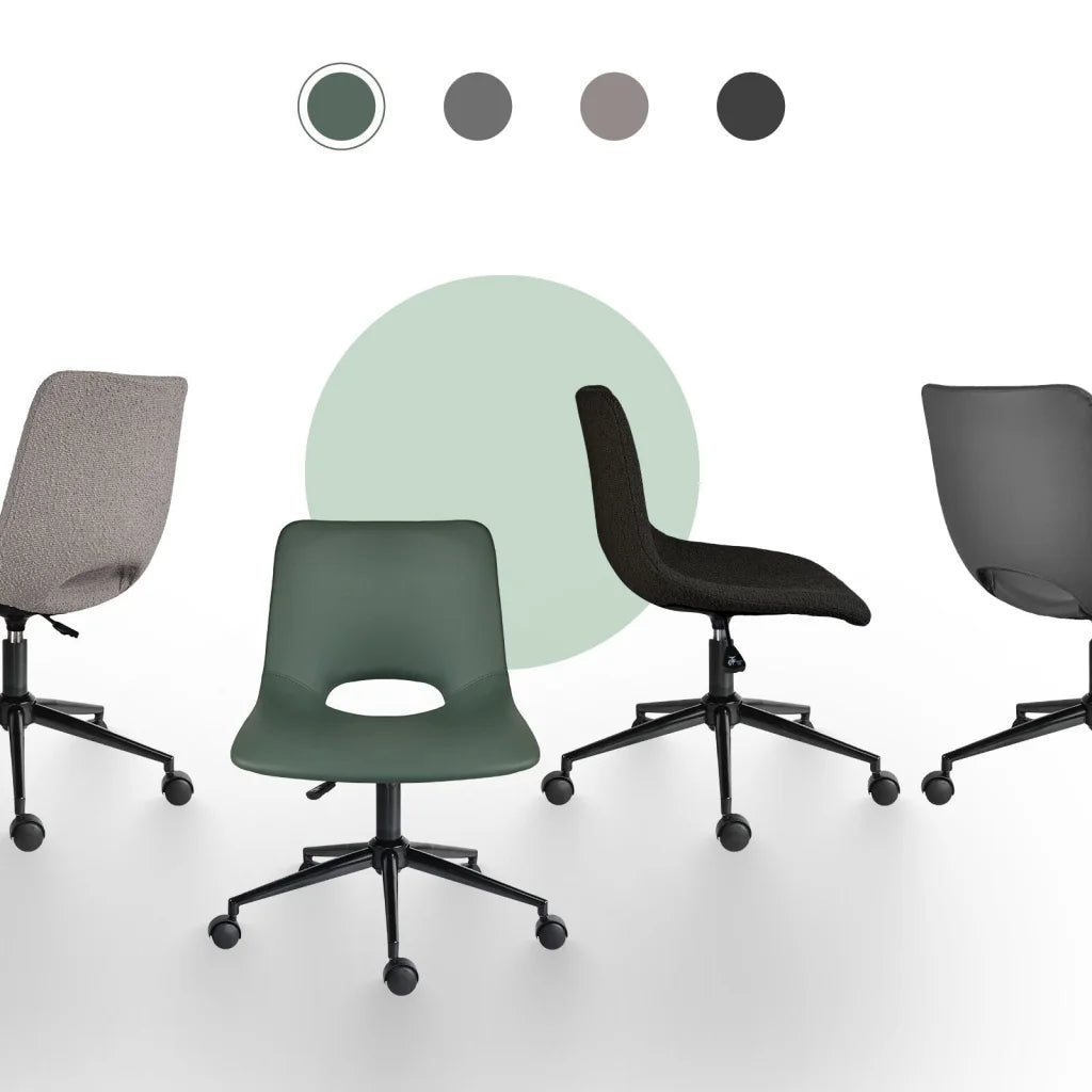 2 Set Office Desk Chair - PU Leather Home Swivel Chair