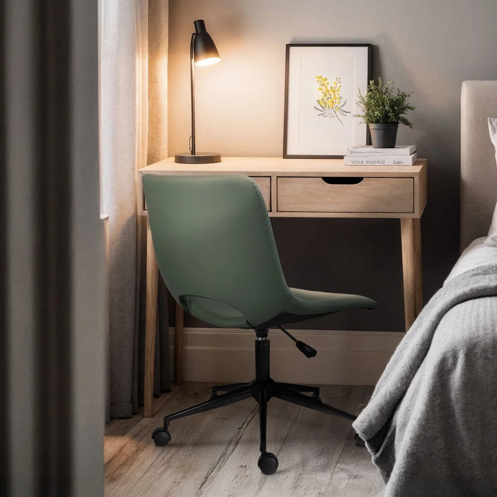 2 Set Office Desk Chair - PU Leather Home Swivel Chair