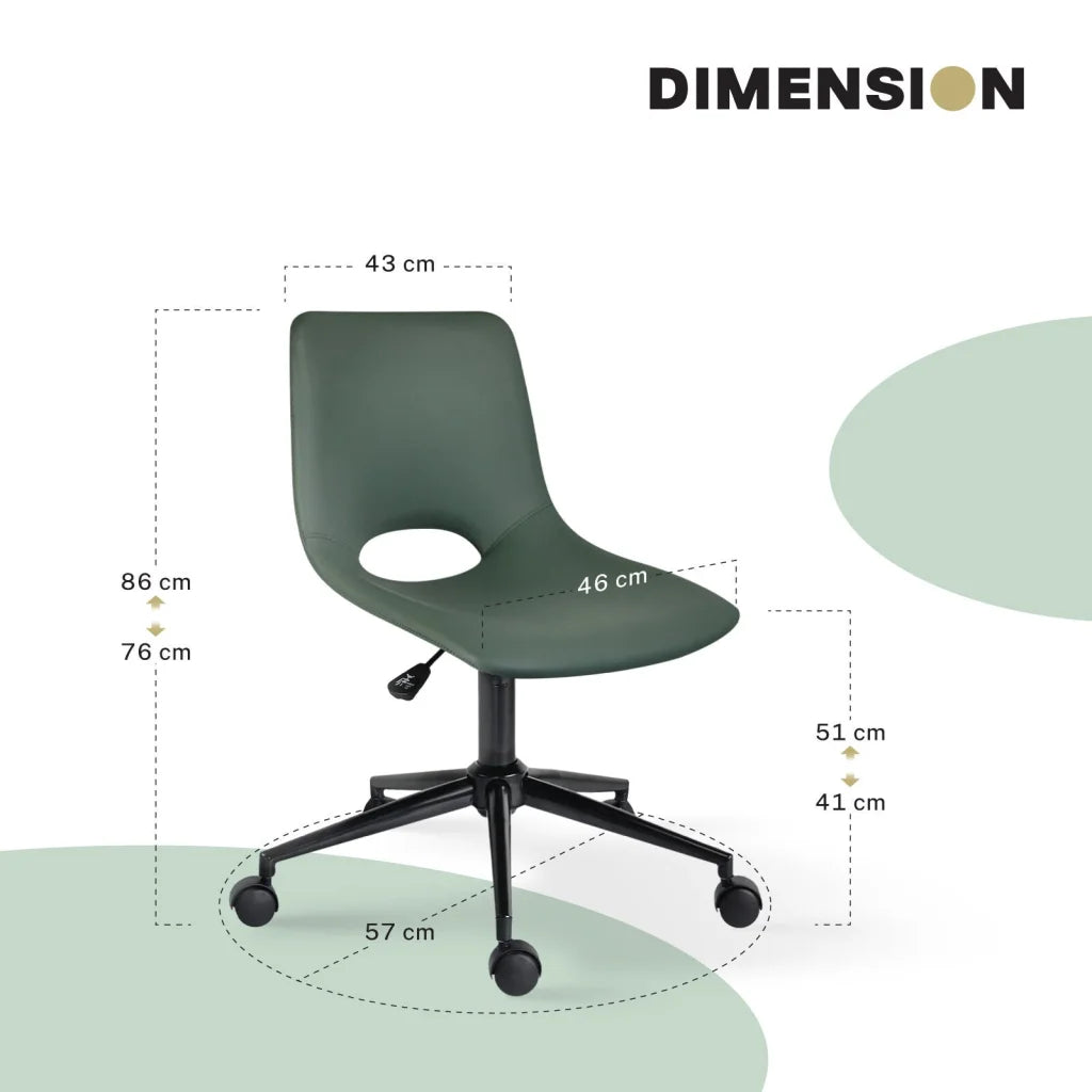 2 Set Office Desk Chair - PU Leather Home Swivel Chair