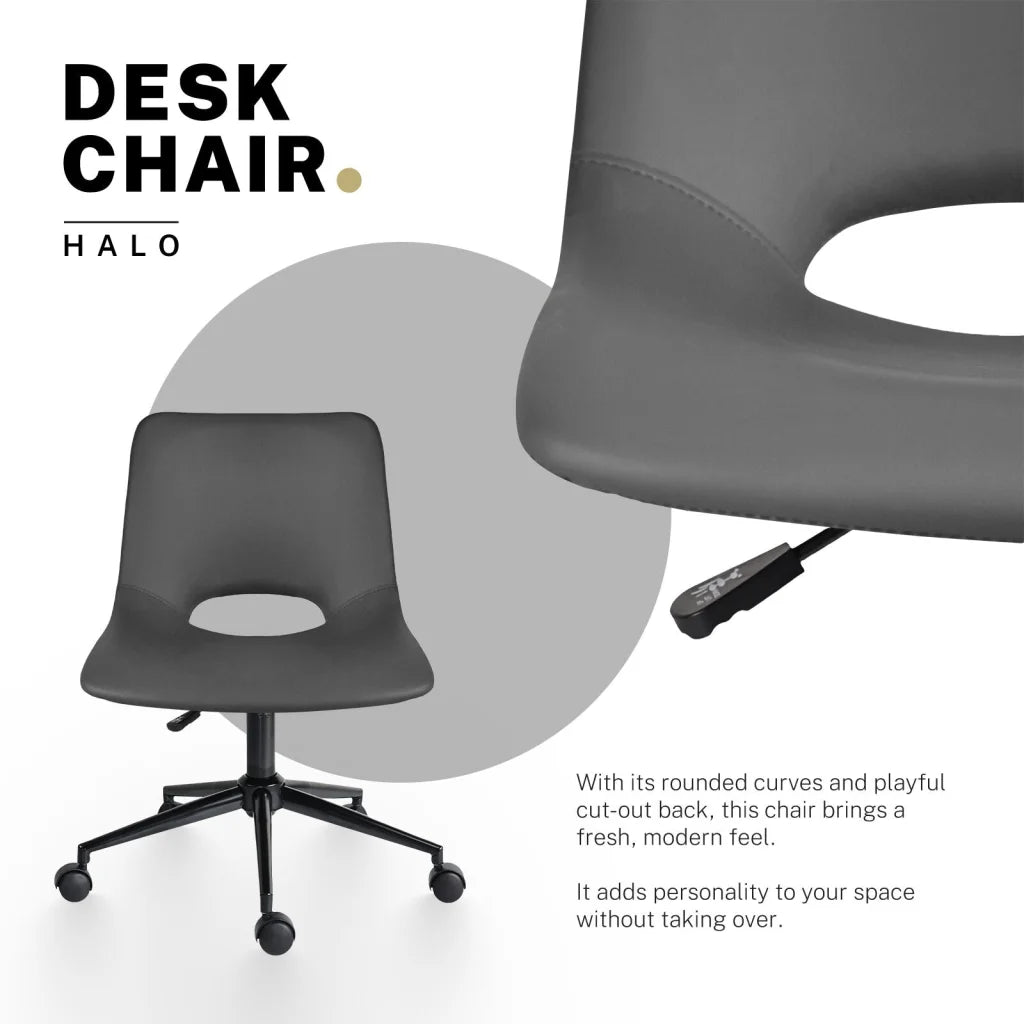 2 Set Office Desk Chair - PU Leather Home Swivel Chair