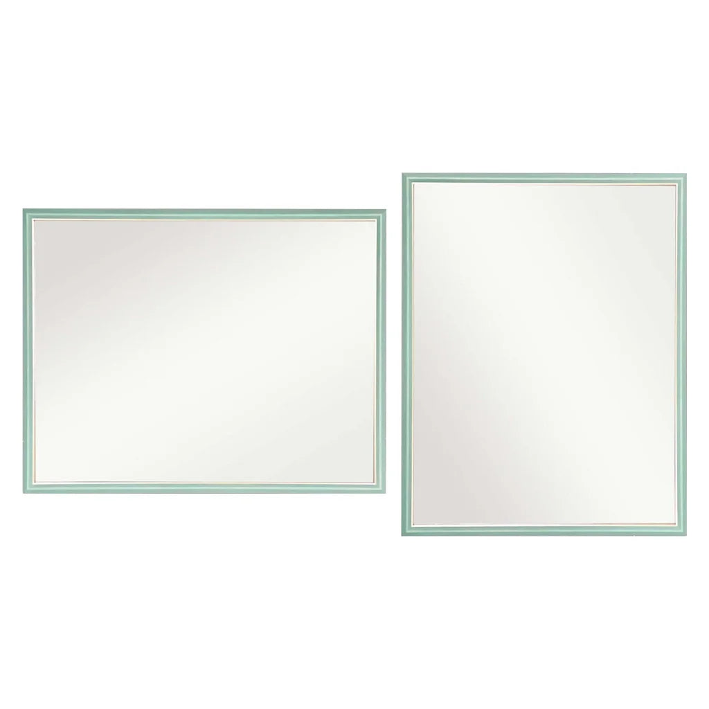 2 Set Wall Mirror Rectangular Frame Bathroom 70x90cm