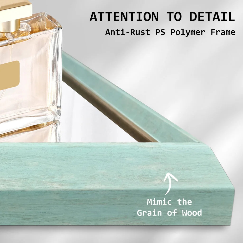 2 Set Wall Mirror Rectangular Frame Bathroom 70x90cm