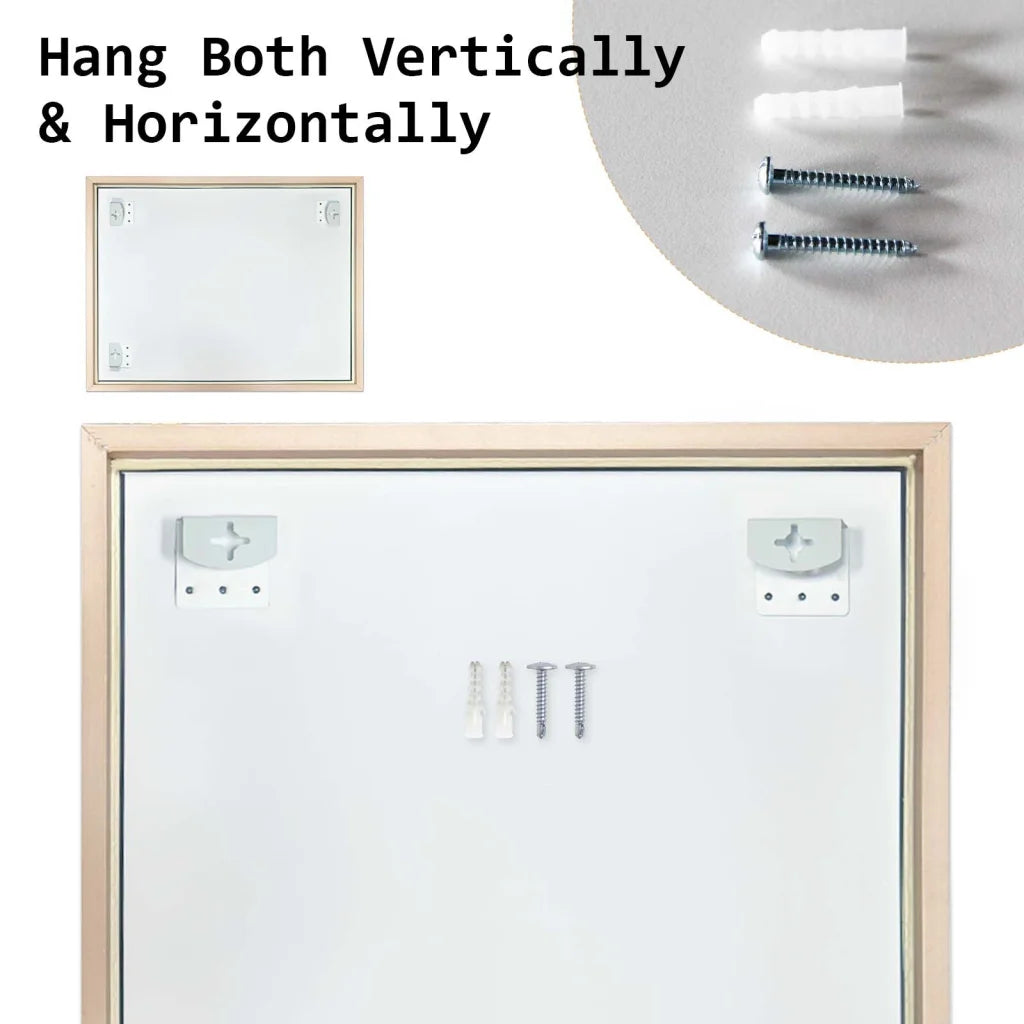 2 Set Wall Mirror Rectangular Frame Bathroom 70x90cm