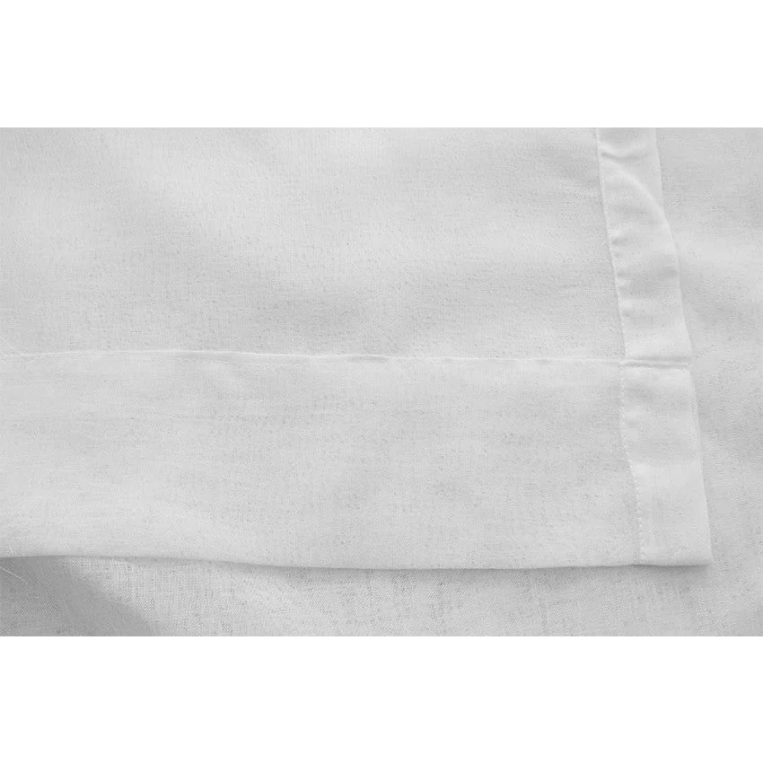 2 Sheer Voile Curtains 530cm wide 230cm long + 30 Hooks New