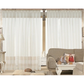 2 Sheer Voile Curtains 530cm wide 230cm long + 30 Hooks New