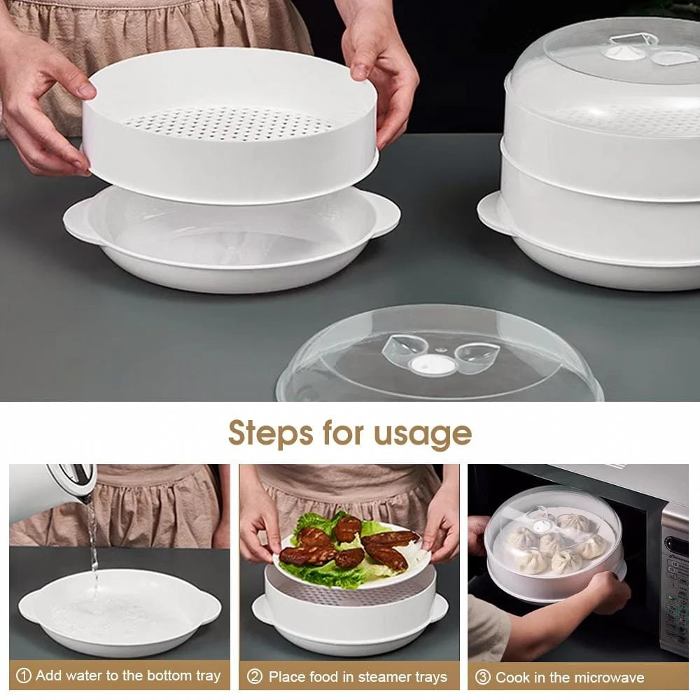 2 Tier Microwave Steamer - Appliances > Kitchen Appliances