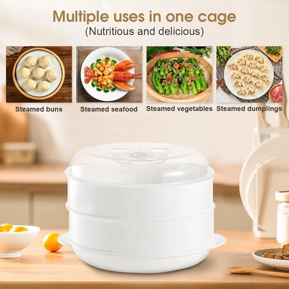 2 Tier Microwave Steamer - Appliances > Kitchen Appliances