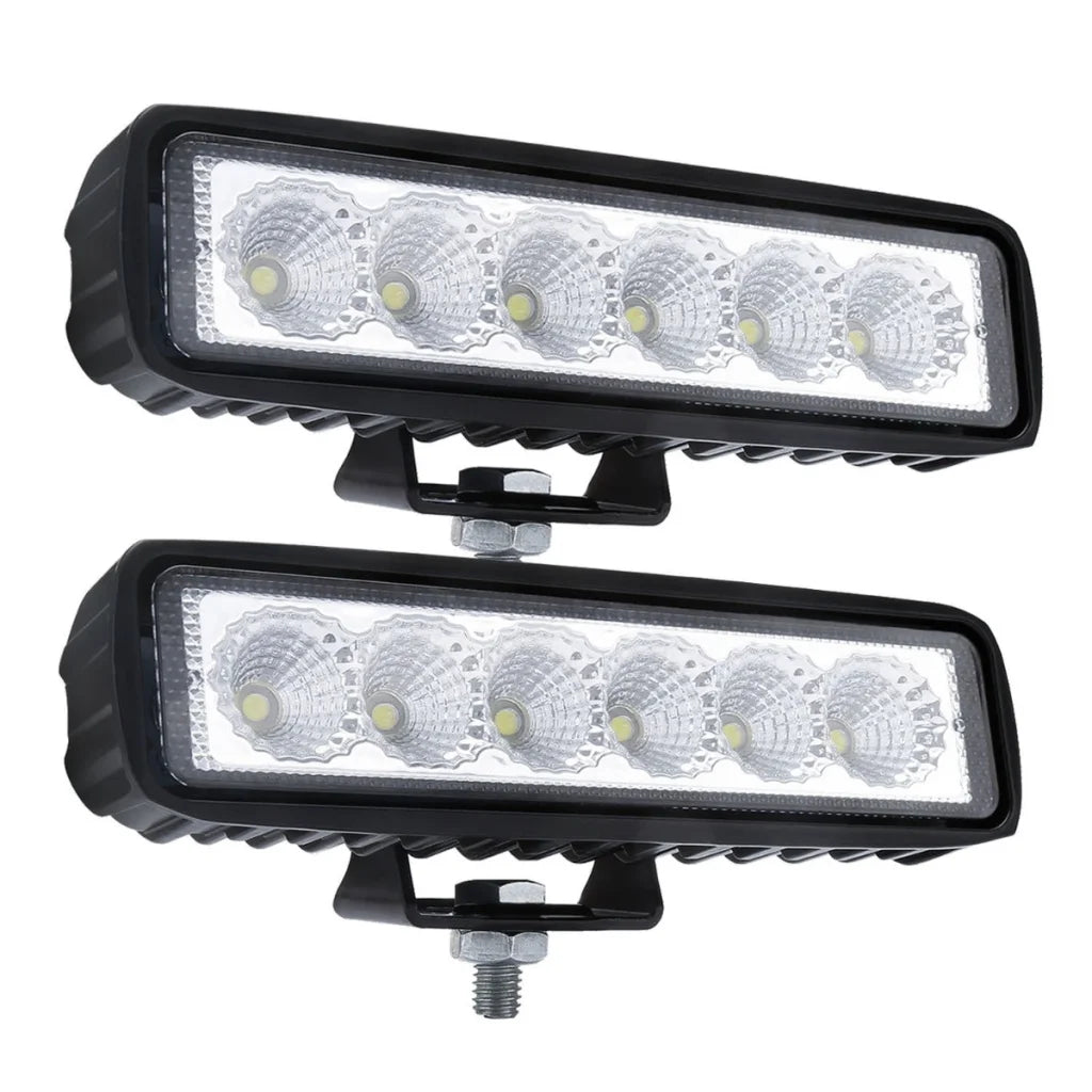 2 x 6inch 18W LED Work Light Bar Driving Lamp Flood Truck