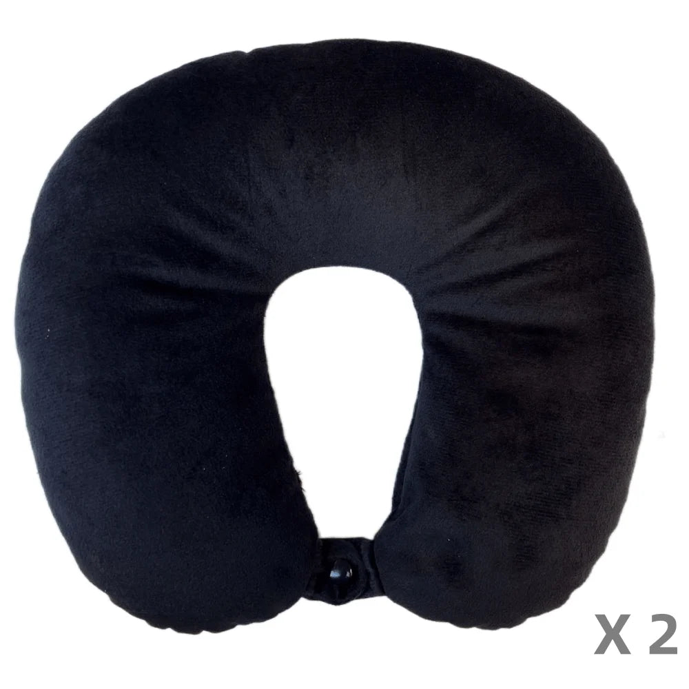 2 X Portable U Shaped Travel Neck Pillow Head Rest Cushion