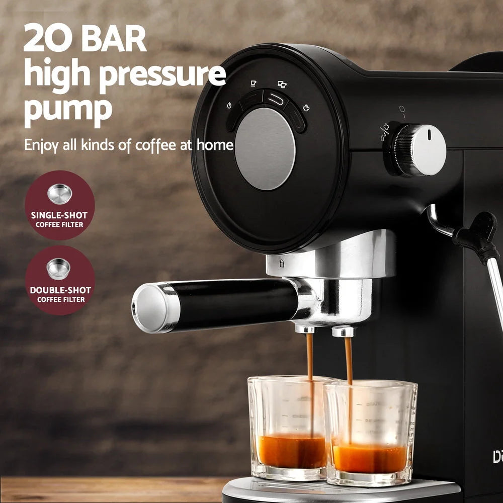 Bar Coffee Machine Espresso Caf Maker Black