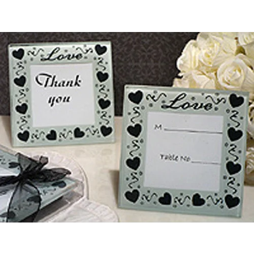 20 Pack Wedding Coasters Glass Square Photo Frame