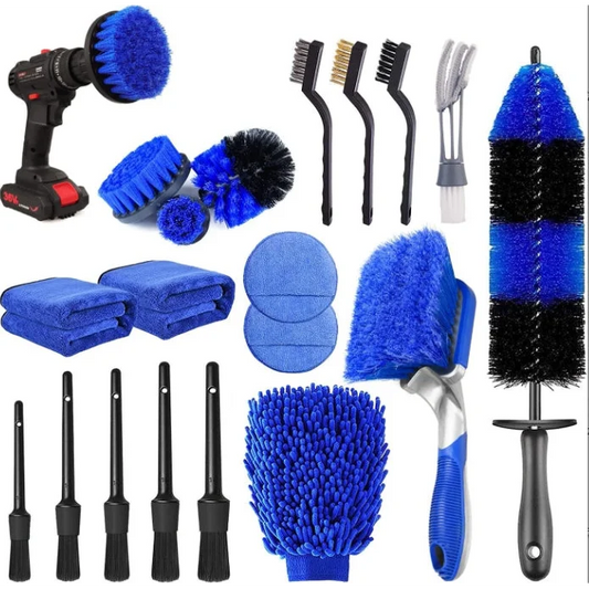 20-Piece set Ultimate Car Detailing Kit - Drill Brush &