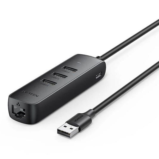 20984 USB 2.0 to 3x USB 2.0 with RJ45 (100Mbps) Ethernet