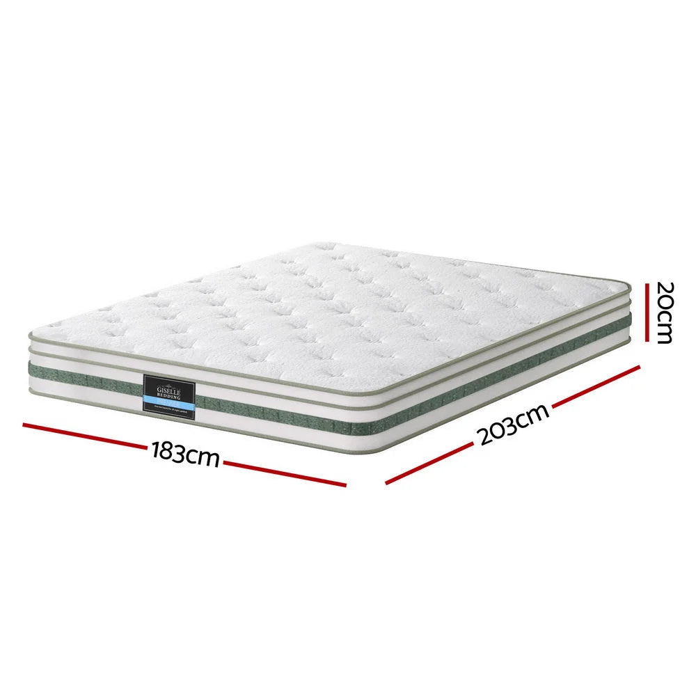 20cm Giselle Mattress King Green Tea Mattresses furniture