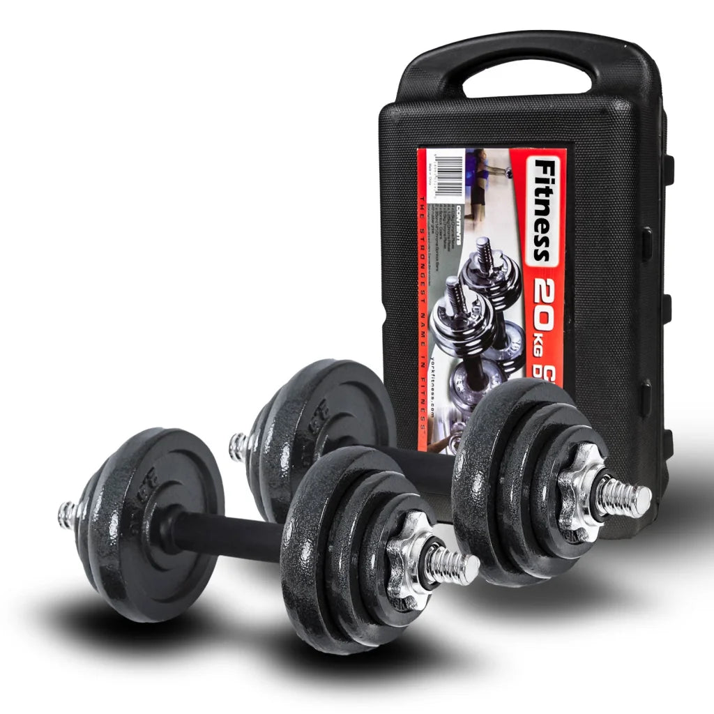 20KG Cast Iron Dumbbell Set Weight Dumbbells Home Gym
