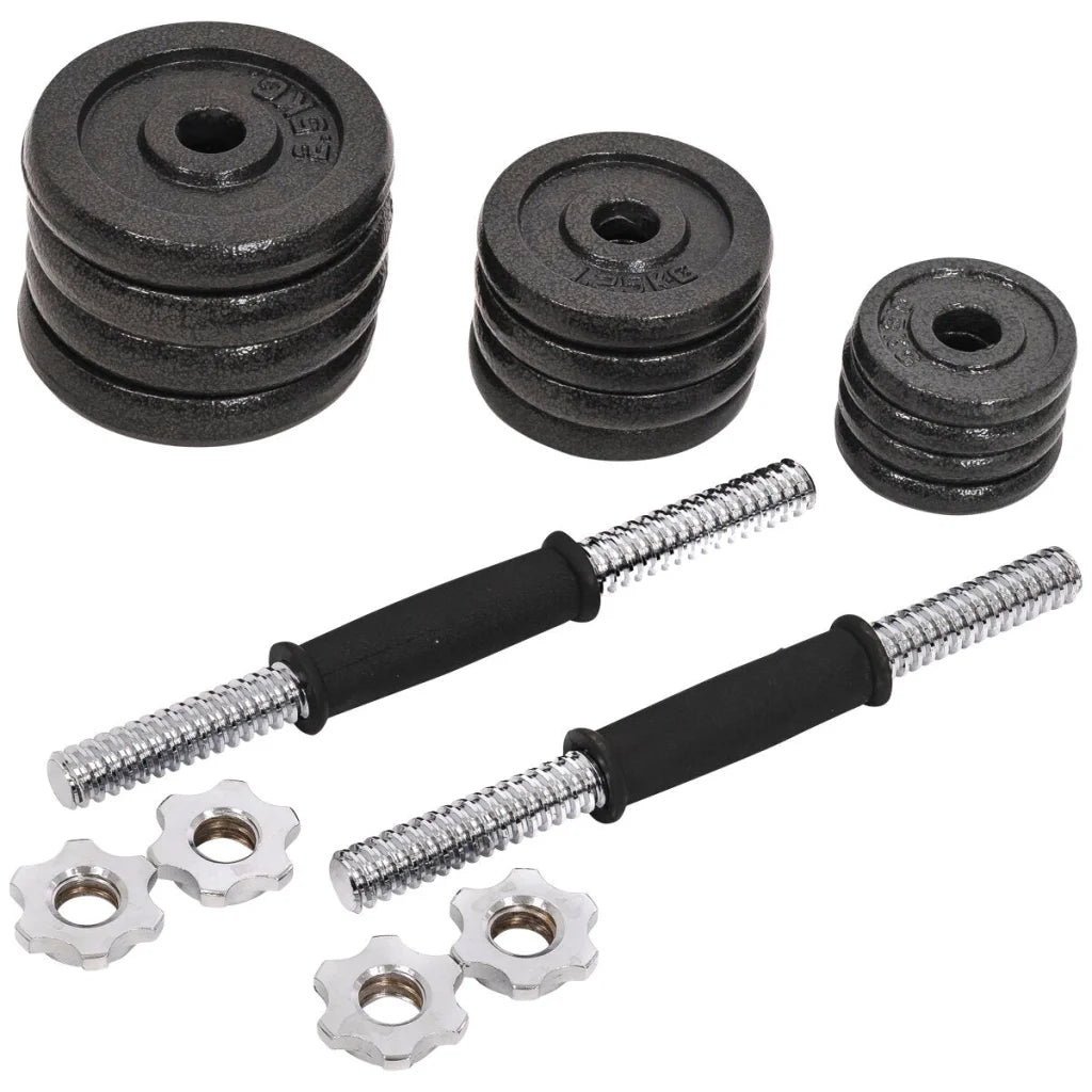 20KG Cast Iron Dumbbell Set Weight Dumbbells Home Gym