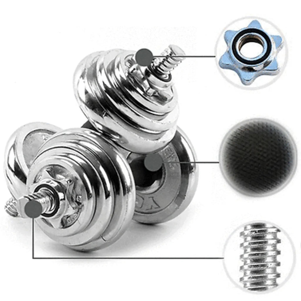 20KG Chrome Dumbbell Set Weight Dumbbells Home Gym Training