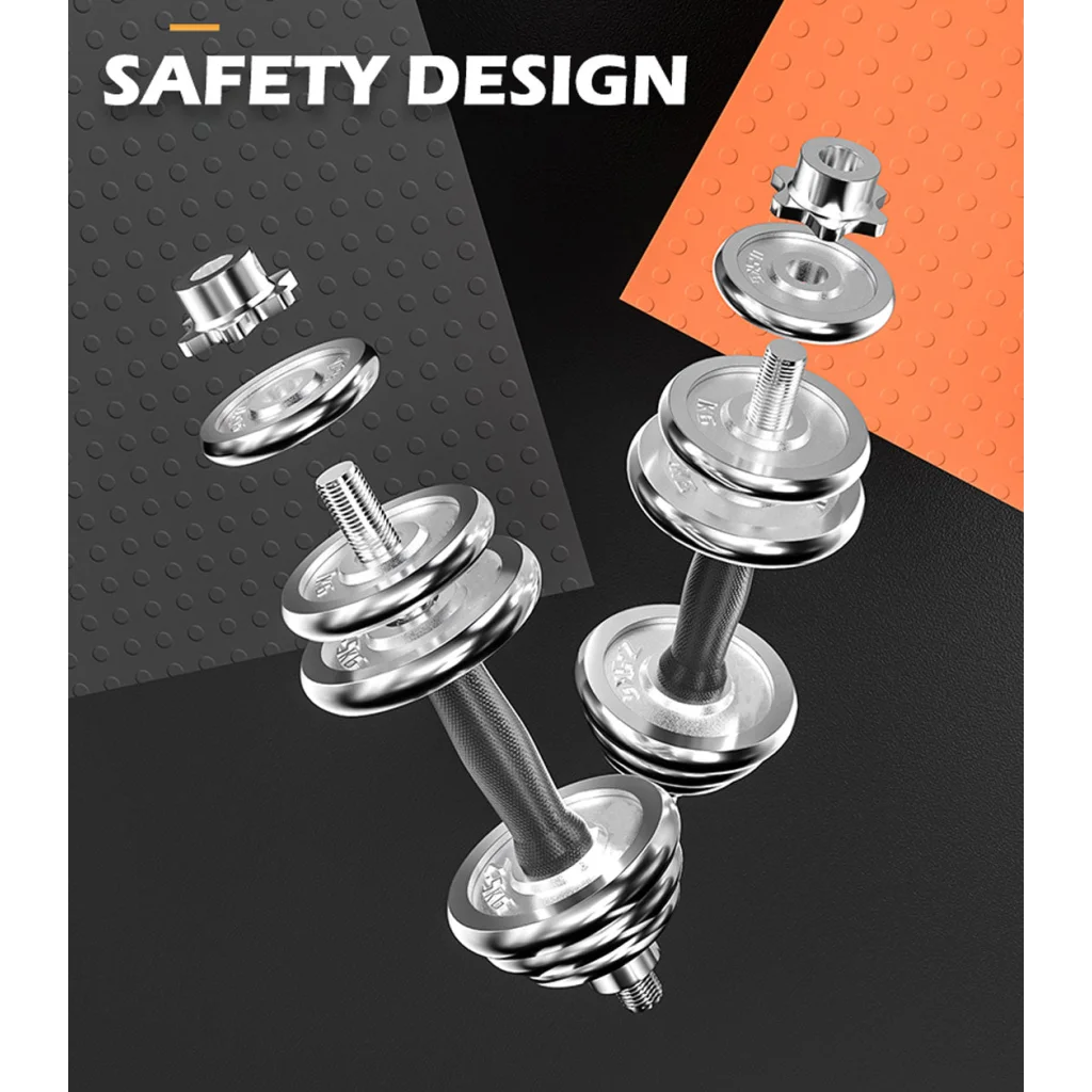 20KG Chrome Dumbbell Set Weight Dumbbells Home Gym Training