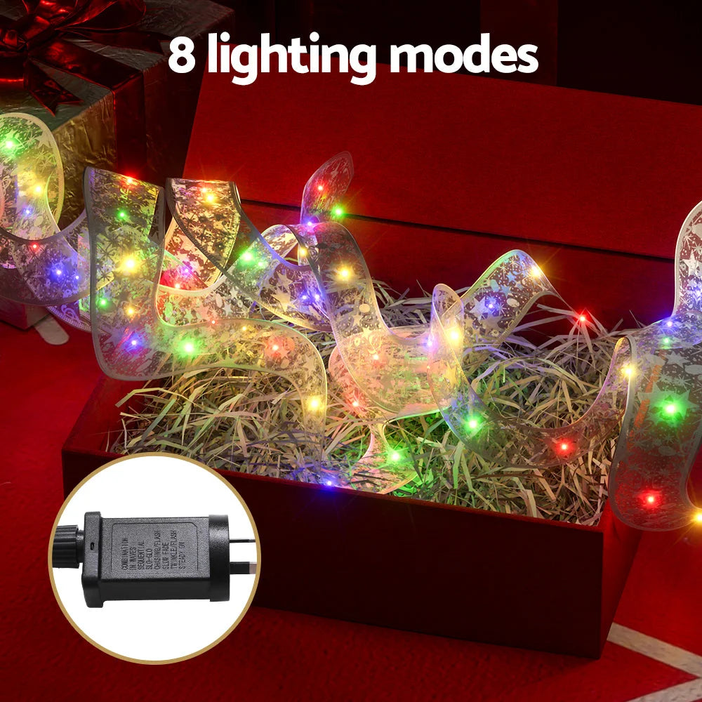 20M Christmas Lights Ribbon Fairy Light 200 LED Colored