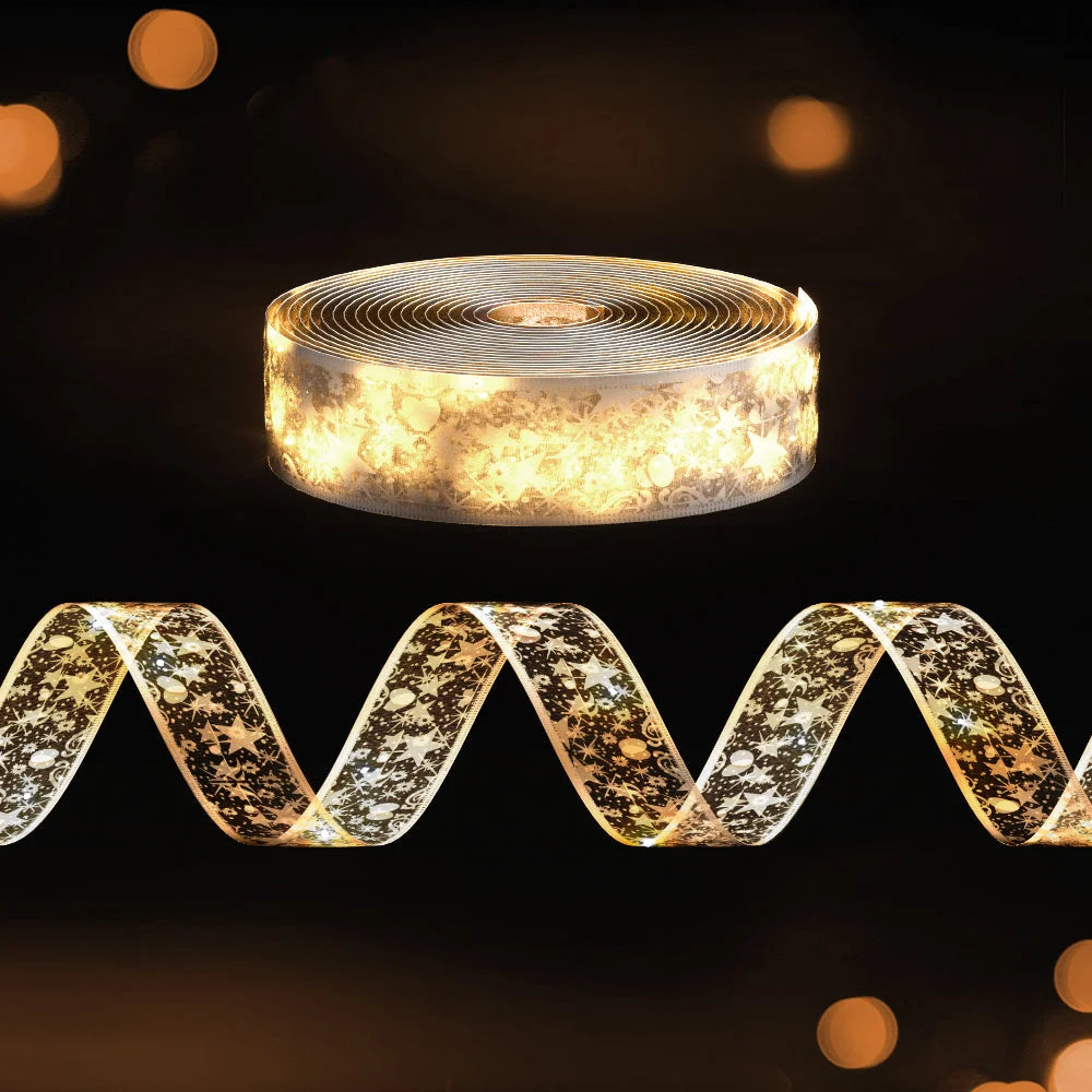 20M Christmas Lights Ribbon Fairy Light 200 LED Warm Jingle