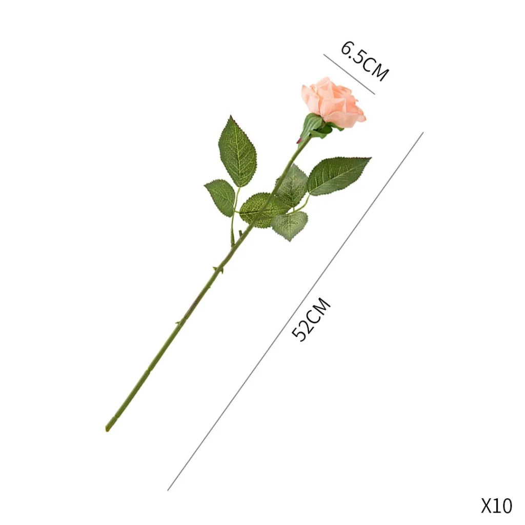 20pcs Artificial Silk Flower Fake Rose Bouquet Table Decor Champion - Premium